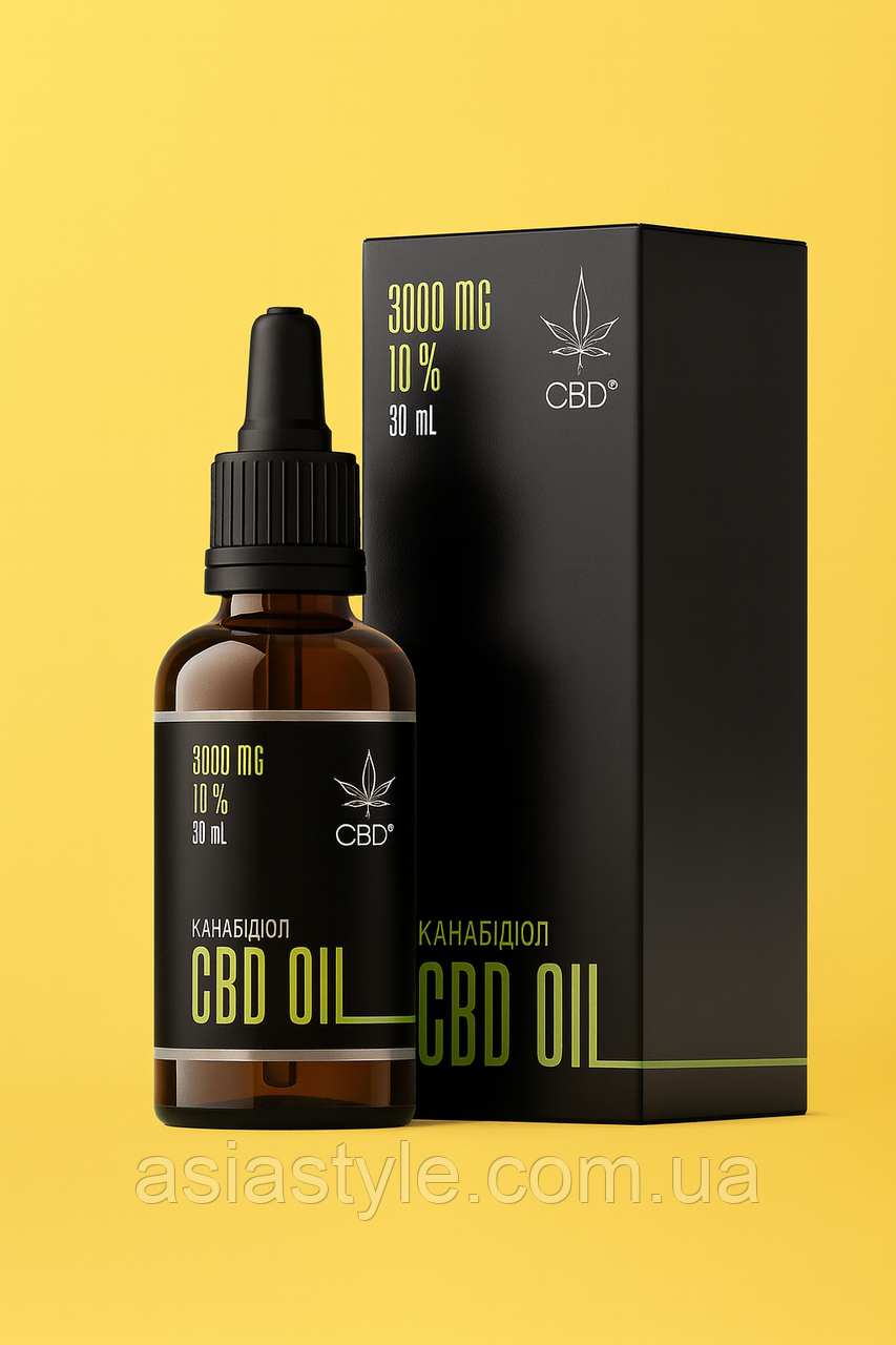 Олія КБД (Канабідіол) МСТ, Масло CBD МСТ, CBD MCT oil, 10%, 30 мл, 3000 мг, Україна, фото 1