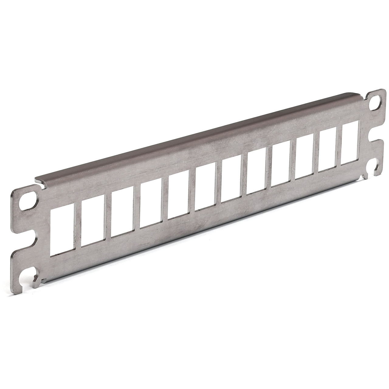 Патч панель 10", 1U, під 12 модулів KeyStone (slim), нержавіюча сталь