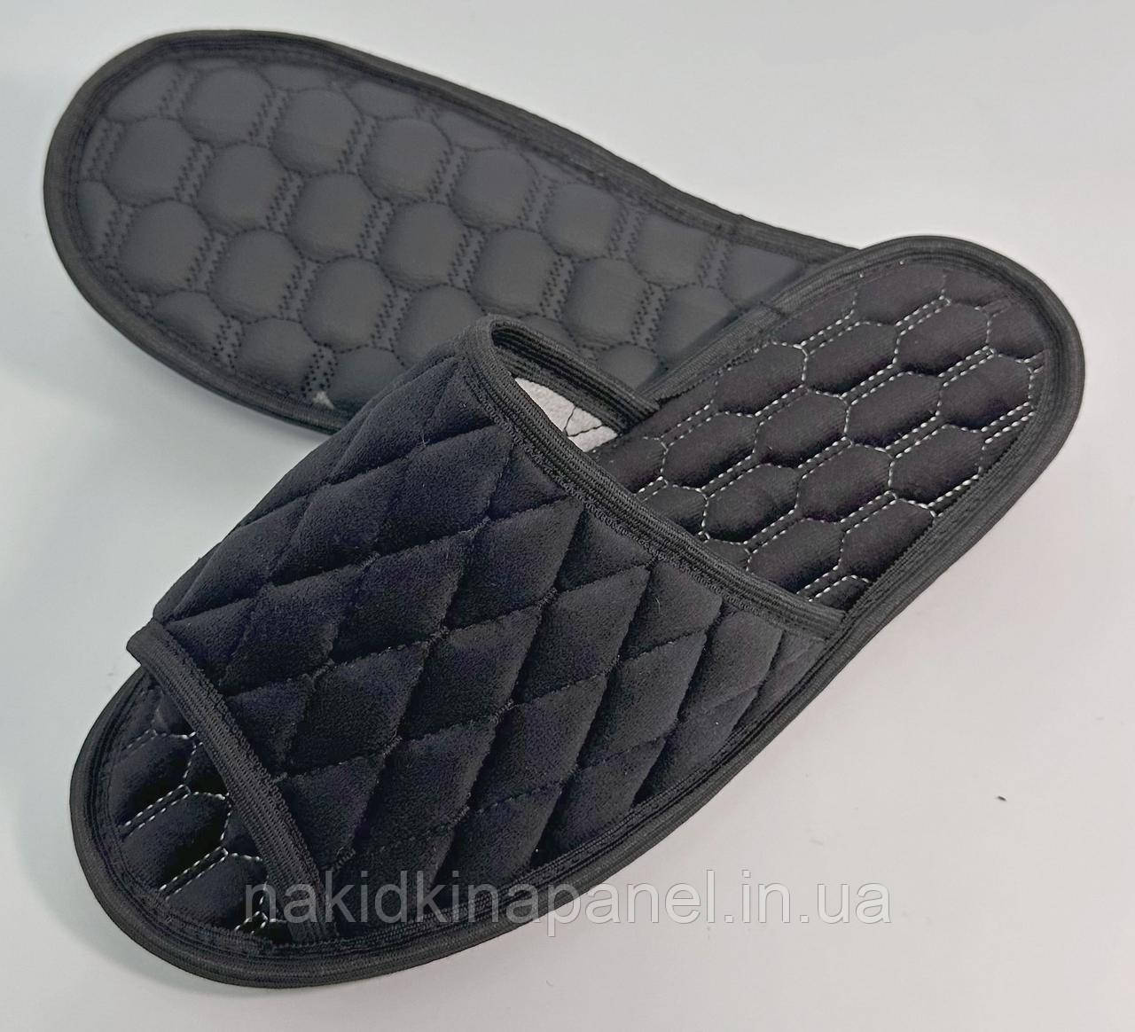 Тапки чоловічі Чорні Розмір 44, фото 1