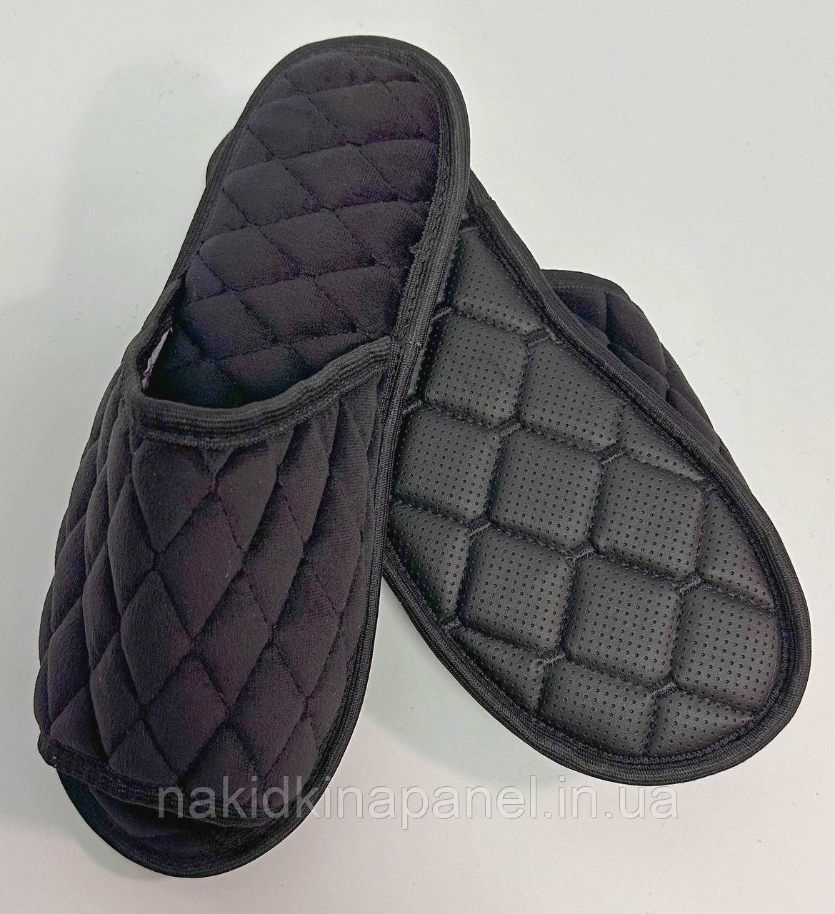 Чоловічі кімнатні тапки Чорні Розмір 42, фото 1