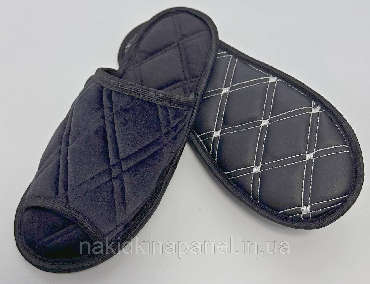 Чоловічі тапки для дому Чорні Розмір 41, фото 1