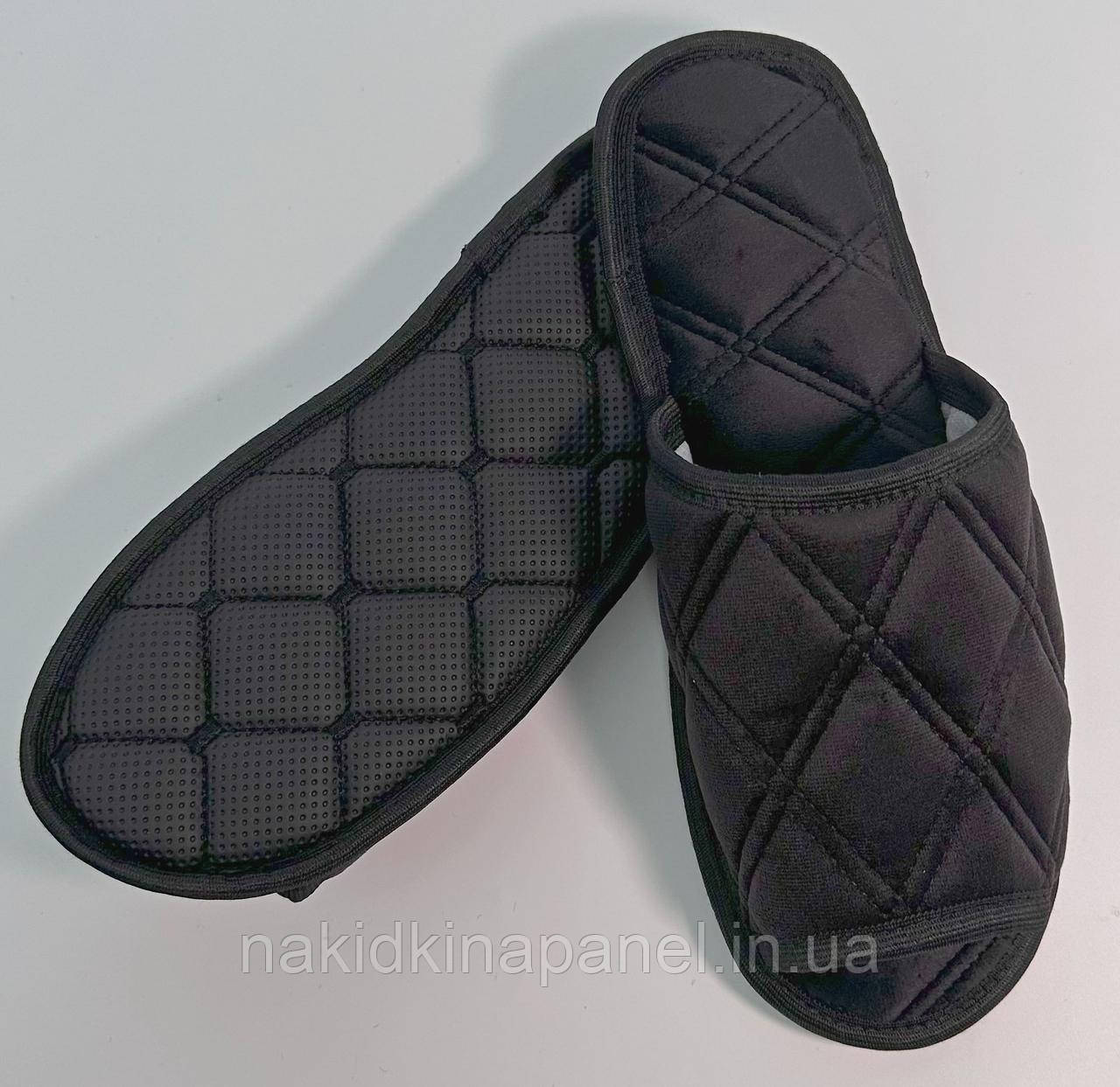 Кімнатні тапочки чоловічі Чорні Розмір 43, фото 1