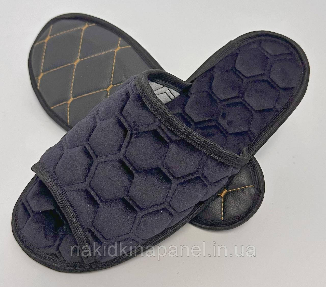 Тапочки для чоловіка Чорні Розмір 45, фото 1
