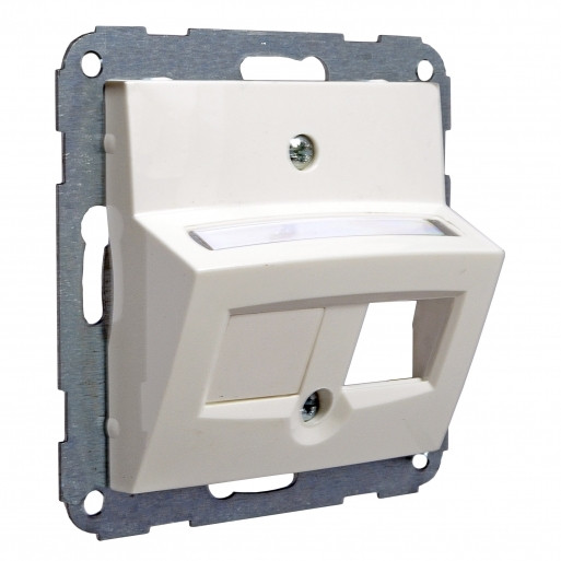 Корпус для установки двох телефонних / комп’ютерних роз’ємів.