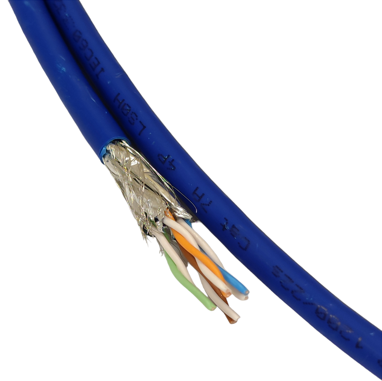 Кабель S/FTP 1200/22s 4P FutureCom, кат. 7А, LSZH, FRNC (Dca), синій, 1000 м, Corning