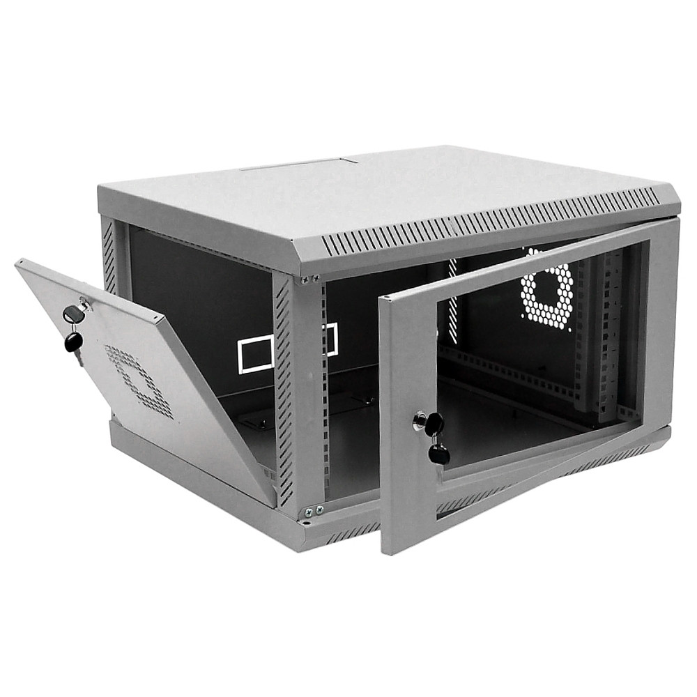 Шафа 6U, 600х500х373 мм (Ш*Г*В), акрилове скло