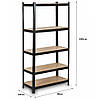 Стелаж металевий 5 полиць 180х90х40 Siker GoodTool P9040 чорний для гаража комори складу підвалу офісу, фото 10