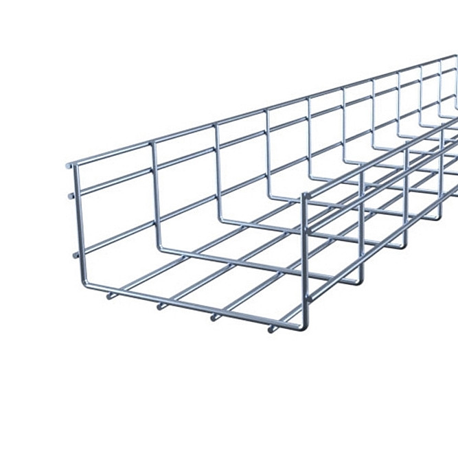 Лоток сітчастий WBC 200х100 мм, дріт D4 мм, нержавіюча сталь AISI 304, 2,5м