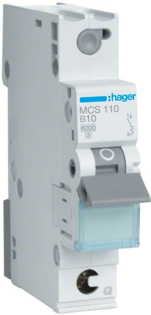 Автоматичний вимикач 1P 6kA C-10A QC 1M