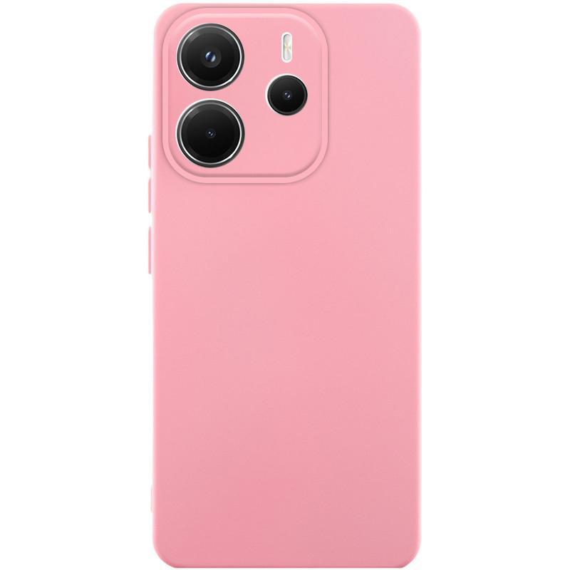 Чохол GETMAN Liquid Silk Full Camera для Xiaomi Redmi Note 14 4G (Int. version) | TPU + Мікрофібра Рожевий / Pink, фото 1