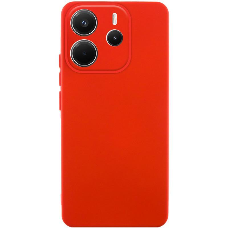 Чохол GETMAN Liquid Silk Full Camera для Xiaomi Redmi Note 14 4G (Int. version) | TPU + Мікрофібра Червоний / Red, фото 1