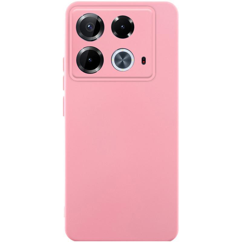 Чохол GETMAN Liquid Silk Full Camera для Infinix Note 40 4G | TPU + Мікрофібра Рожевий / Pink, фото 1