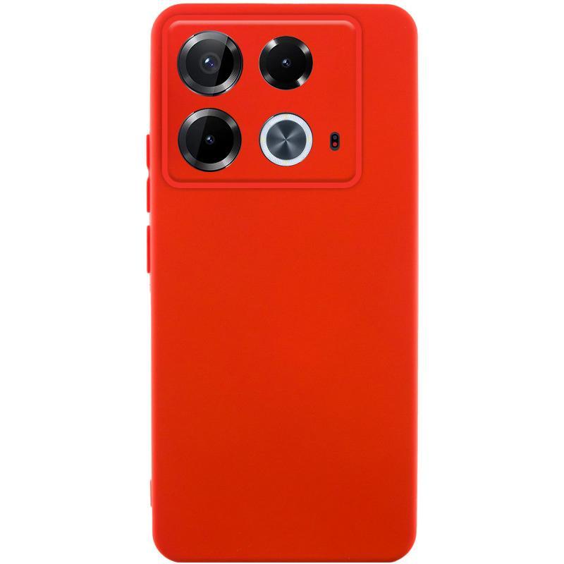 Чохол GETMAN Liquid Silk Full Camera для Infinix Note 40 4G | TPU + Мікрофібра Червоний / Red, фото 1