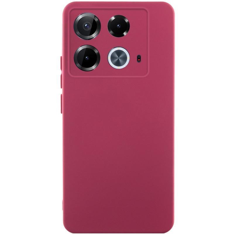 Чохол GETMAN Liquid Silk Full Camera для Infinix Note 40 4G | TPU + Мікрофібра Бордовий / Marsala, фото 1
