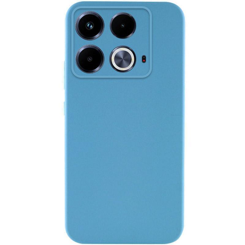Чохол GETMAN Liquid Silk Full Camera для Infinix Note 40 4G | TPU + Мікрофібра Блакитний / Blue, фото 1