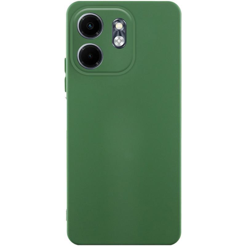 Чохол GETMAN Liquid Silk Full Camera для Infinix Smart 9 4G / Hot 50i | TPU + Мікрофібра Зелений / Dark green, фото 1