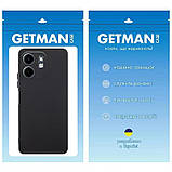 Чохол GETMAN Liquid Silk Full Camera для Infinix Smart 9 4G / Hot 50i | TPU + Мікрофібра Чорний / Black, фото 2