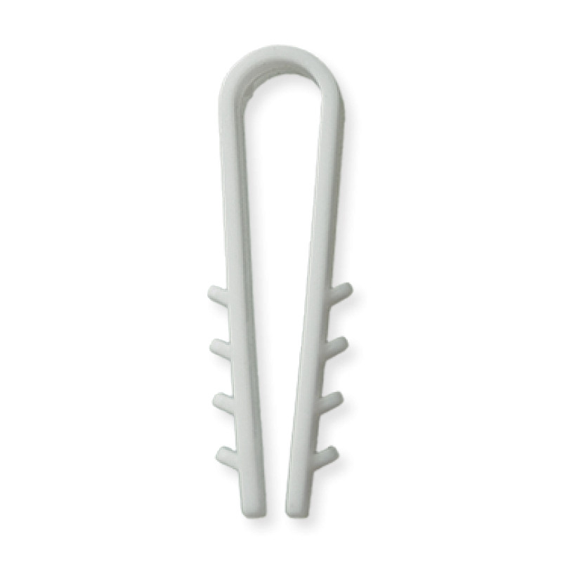 Кріплення "ялинка" для круглого кабелю D6, свердло D5, білий (100 шт.)