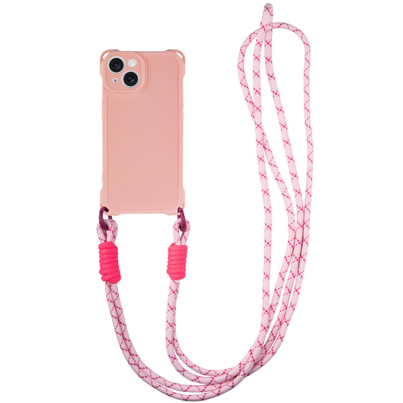 Чохол CrossBody with straps для Apple iPhone 14 (6.1") | Через плече Pink, фото 1