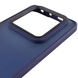 Двокомпонентний чохол TPU+PC Lyon frosted для Xiaomi Redmi Note 14 Pro 4G | Deep Navy, фото 3