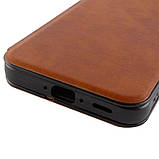 Шкіряний чохол-книжка Belora для Infinix Smart 9 4G / Hot 50i | З візитницею Brown, фото 4