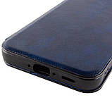 Шкіряний чохол-книжка Belora для Infinix Smart 9 4G / Hot 50i | З візитницею Midnight Blue, фото 4