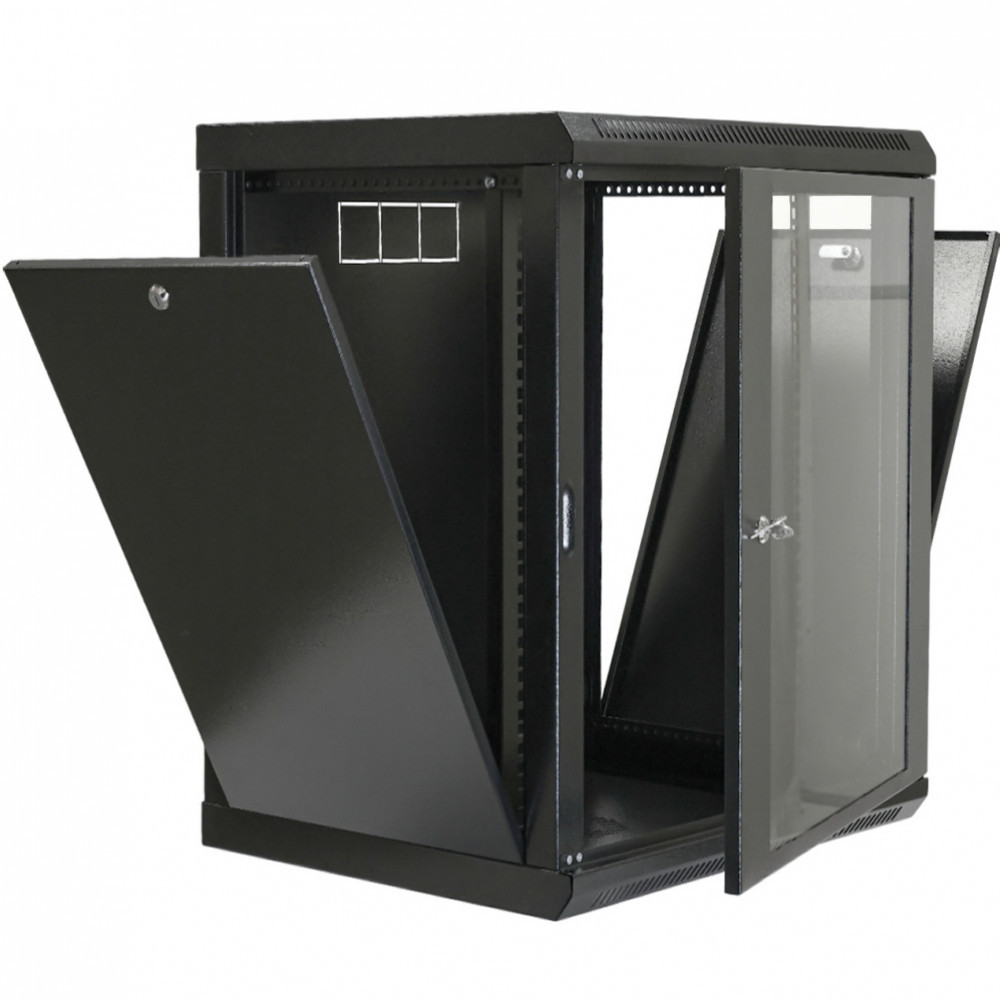Шафа 19" 18U, 600x600x907мм (Ш*Г*В), економ, акрилове скло, чорна