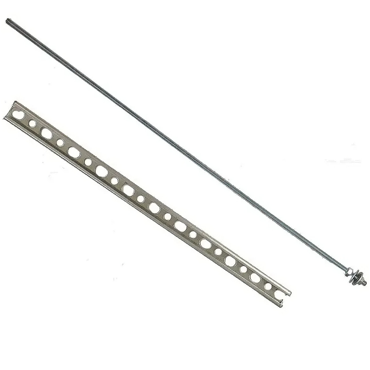 Траверса для кріплення арматури, (Шпилька 1000 мм), сталева, оцинкована, 500х27х18мм