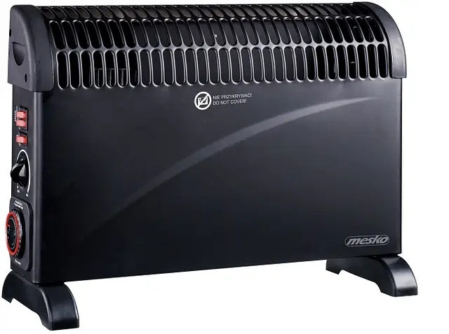 Електричний конвектор Mesko MS 7741 B, 2000 Вт, термостат, 3 рівні нагріву, таймер вимкнення, фото 1