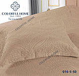 Покривало стьобане бавовняне Koloco 200x230 см і 2 наволочки 50х70 см на ліжко, фото 2