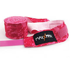 Бінт для боксу MaxxMMA 3м 2шт. рожевий
