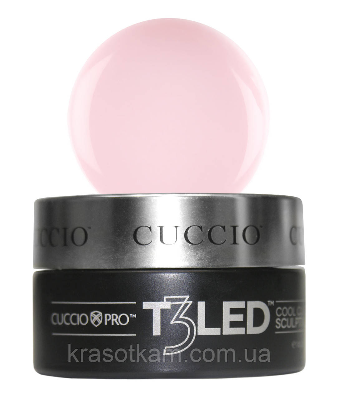 Прозорий рожевий моделювальний LED гель-желе Sculpting Pink — Cuccio Pro 28 мл, фото 1
