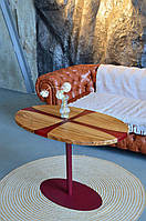 Журнальний столик із дерева та епоксидної смоли овальний 100x60 см (2240040)