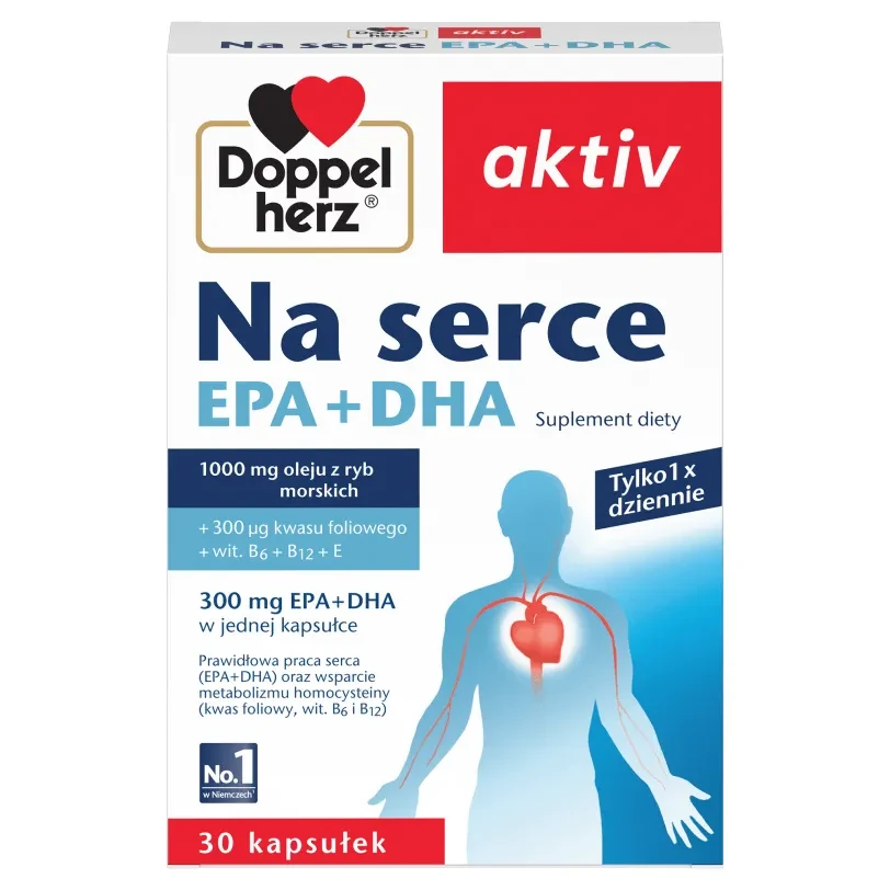 Омега-3 Doppelherz aktiv EPA + DHA для серця і судин, 30 капсул, фото 1