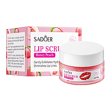 Скраб для губ SADOER Peach з екстрактом персика, що зволожує 20 г