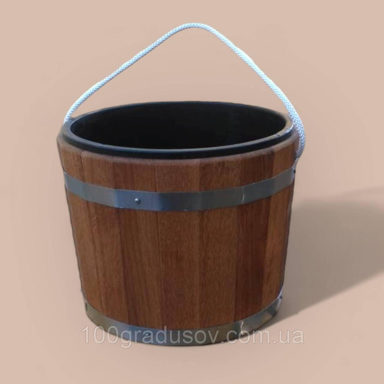 Запарник для лазні із пластиковою вставкою (16л)