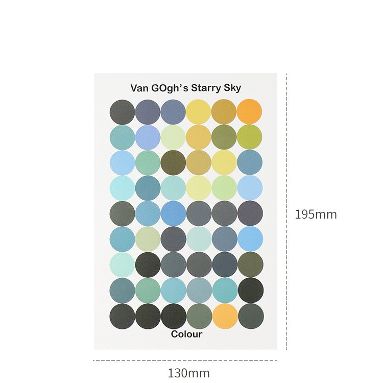 Наклейки круглі відтінки Van Gogh's ‘Starry Sky' NKL134, фото 1