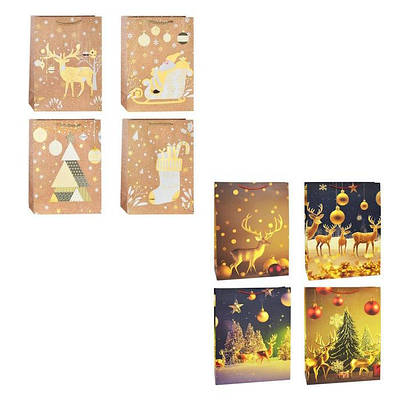 Пакет подарунковий №25 паперовий 18х23х10 см (12шт)