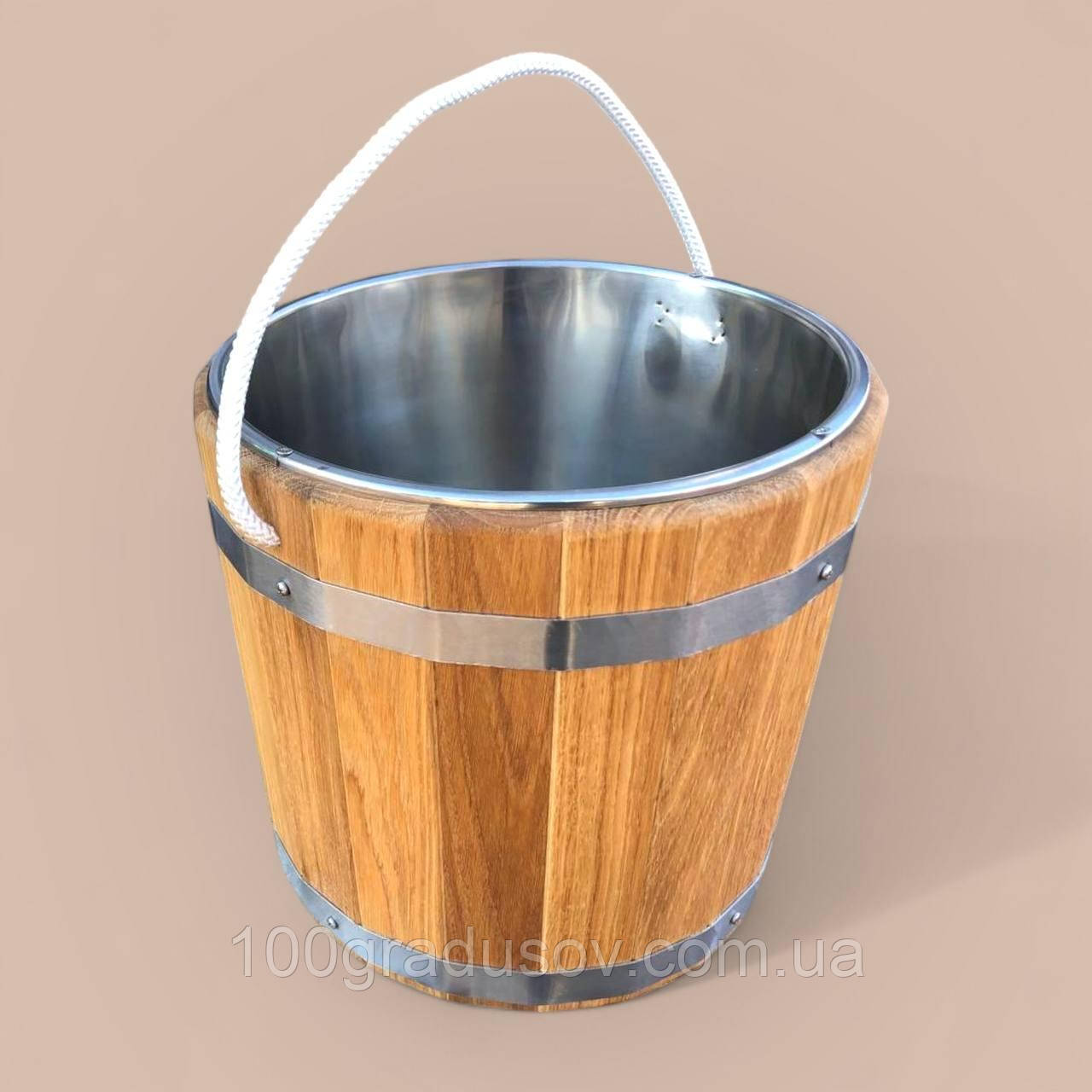 Запарник для лазні з нержавіючої вставкою (15л), фото 1