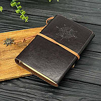 Маленький блокнот в обкладинці із еко-шкіри Темно-коричневий