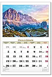 Календар 2026 Колаж, настінний перекидний 320*240 Гори-Море, фото 2