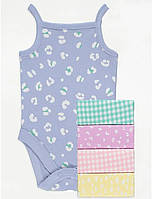 Боді майки George на дівчинку / набір 5 шт. / 68-74 / 6-9 міс.