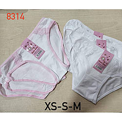 Дитячі білі трусики для дівчаток Розміри: 2-4, 4-6, 6-8 років (11174)
