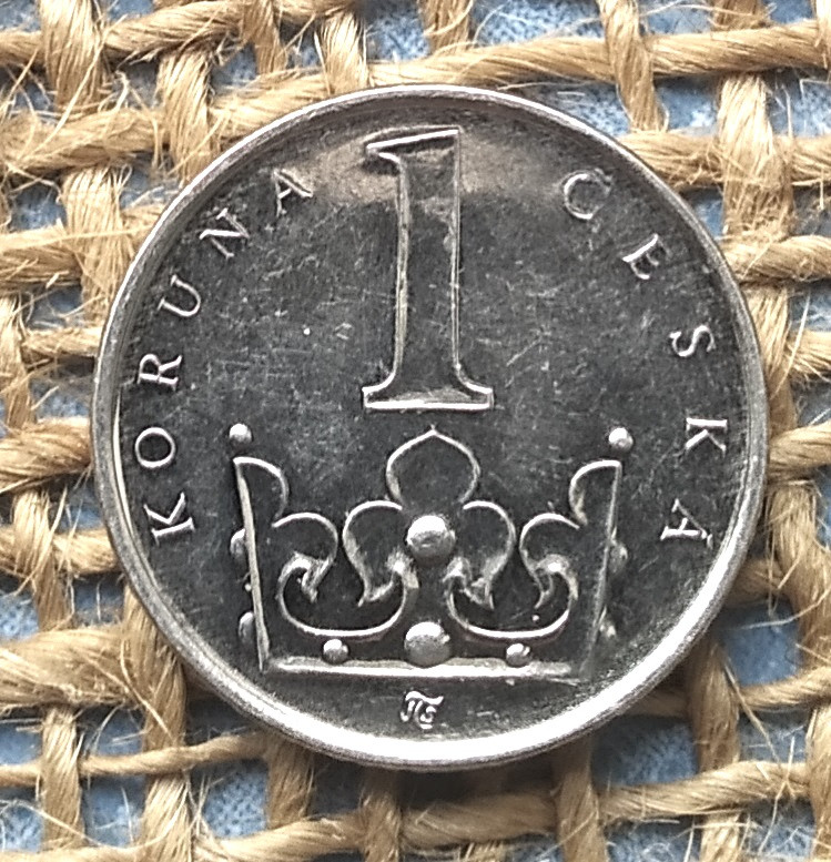 1 крона 2019 року. Чехiя, фото 1