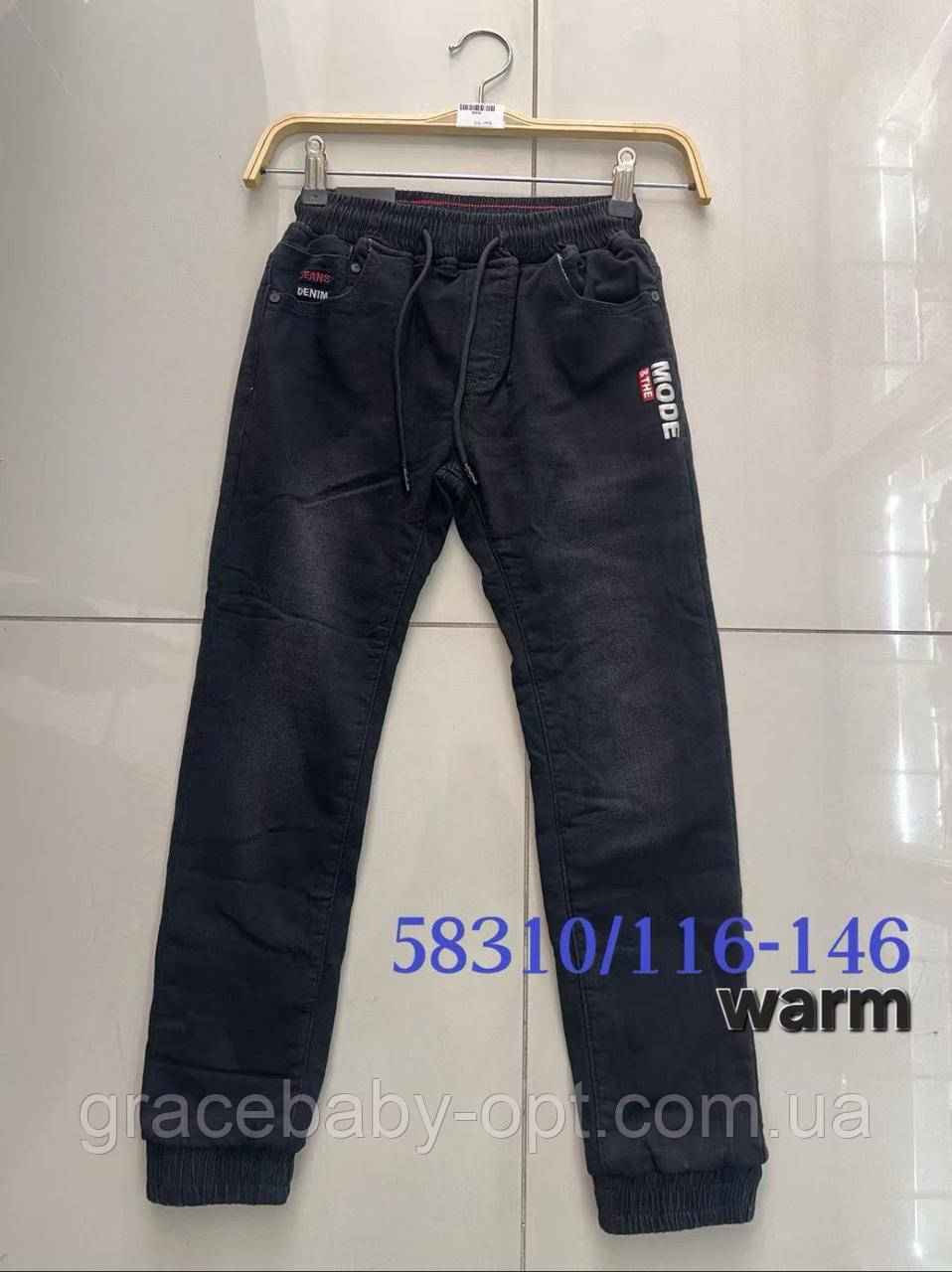 Джинси утеплені для хлопчиків оптом, Seagull, 116-146 см, № CSQ-58310, фото 1