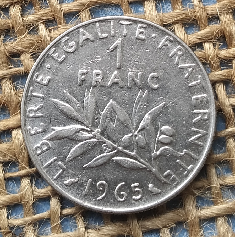 1 франк 1965 року францiя, фото 1