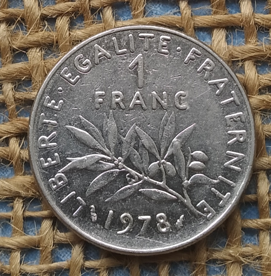 1 франк 1978 року францiя, фото 1