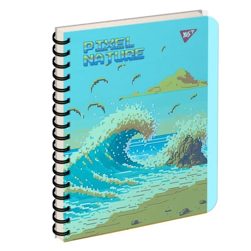 Блокнот з роздільниками А5 Yes 144листа # №681974 (65328) "Pixel nature" (пластикова обкладинка), фото 1