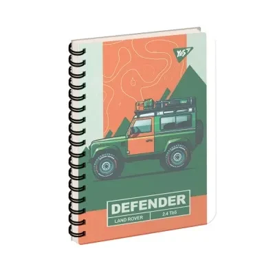 Блокнот з роздільниками на спіралі В6 Yes 144листа # №681978 (65329) "Off road vehile" (пластикова о, фото 1