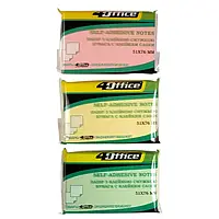 Липкий блок 51мм*76мм*100листів 4Office №4-421 пастель асорті